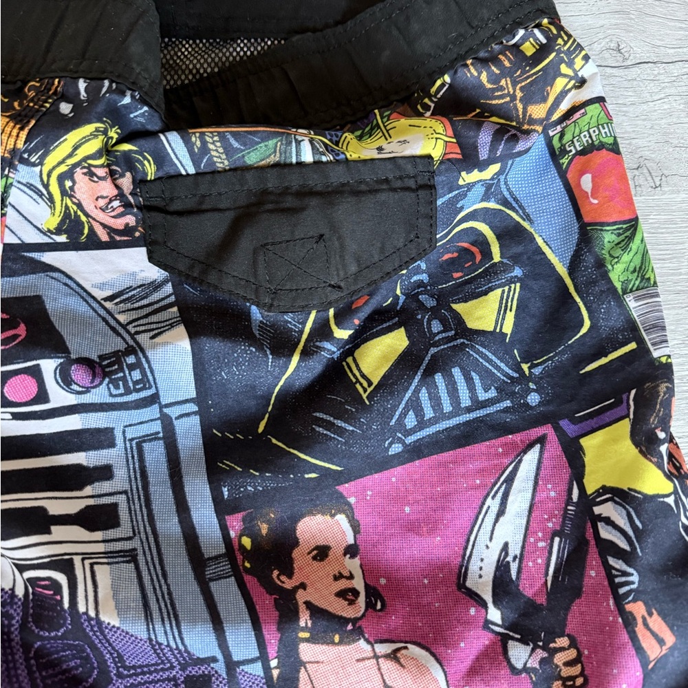 Star Wars Swim Trunks Size 2X Comic Strip All Over Print - Picture 5 of 16